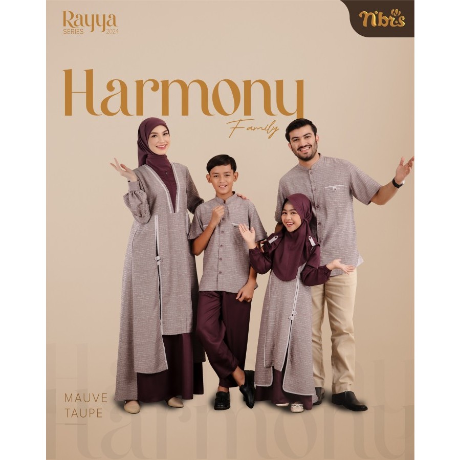 Couple Gamis Koko Harmony warna Mauve Nibras