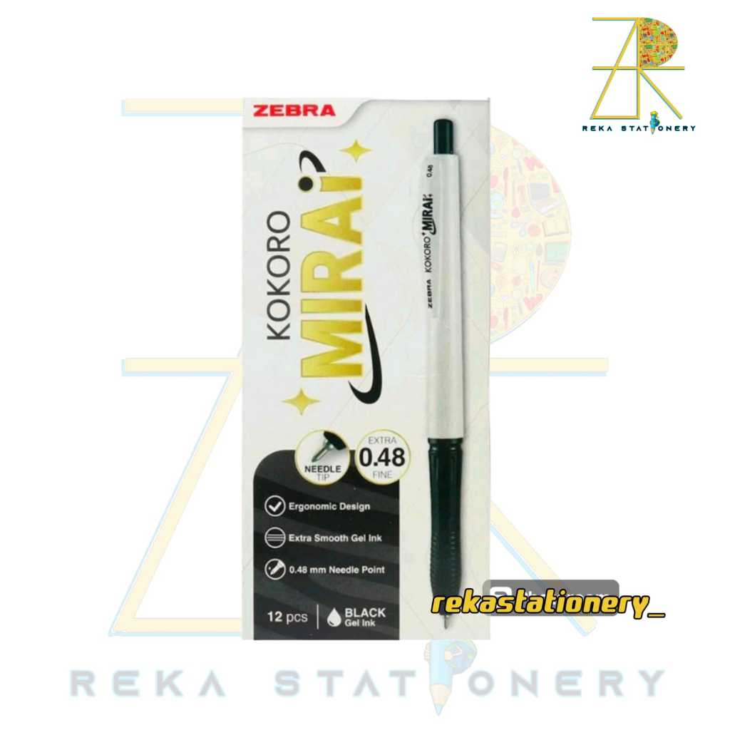 

Pulpen Zebra Kokoro Mirai - Tinta Gel Cepat Kering, Pulpen Menulis Halus, Harga per Pcs
