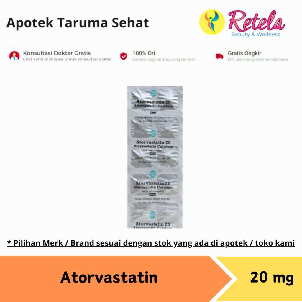 Atorvastatin 20 mg 10 Tablet