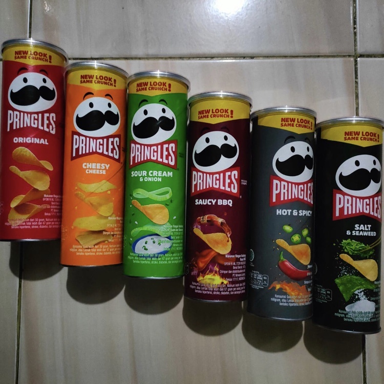 

Pringles Potato Crisps Original/Sour Cream&Onion/Cheesy Cheese/Saucy BBQ/Hot&Spicy/Salt&Seaweed 107gr