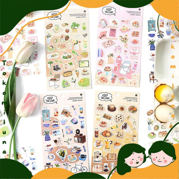 

Keep the love sticker aesthetic deko stiker lucu kawai cantik diy jurnal scrapbook HB1724