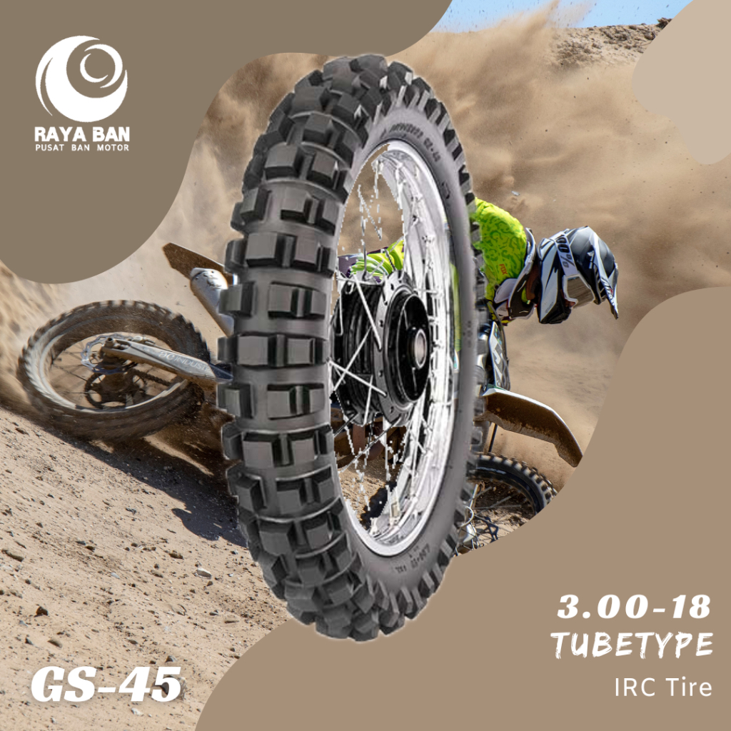 Ban Motor IRC GS45 300-18 TT Tahu Trail Cangkul GS-45 3.00 Tubetype