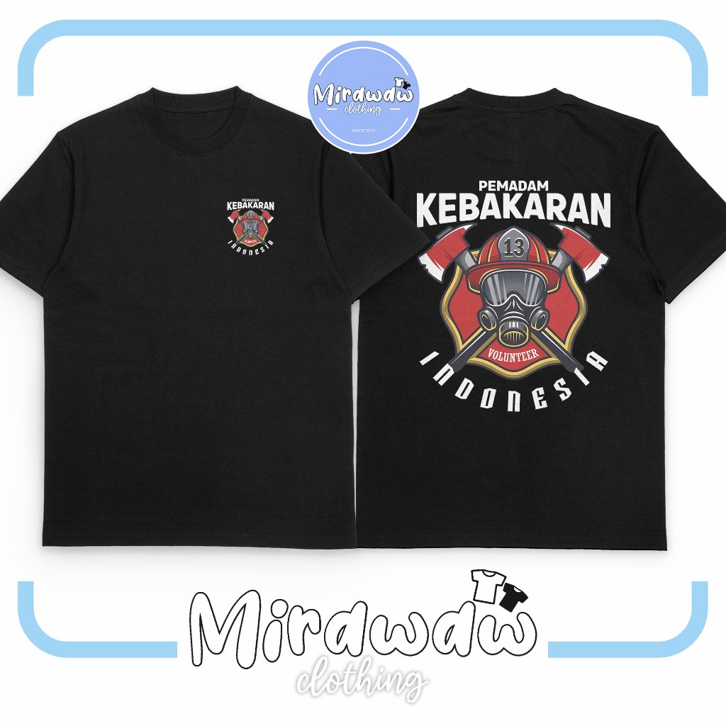 Kaos Pemadam Kebakaran 113 Indonesia Volunter Helm Pemadam Kebakaran Baju Distro