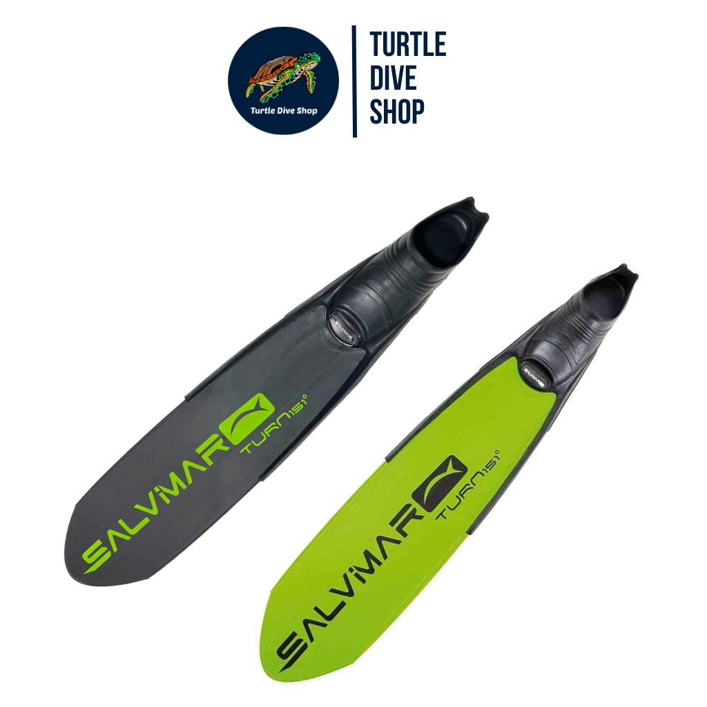 Long Fin Salvimar Turn 151 Black - Kaki Katak Fins Freediving Spearfishing