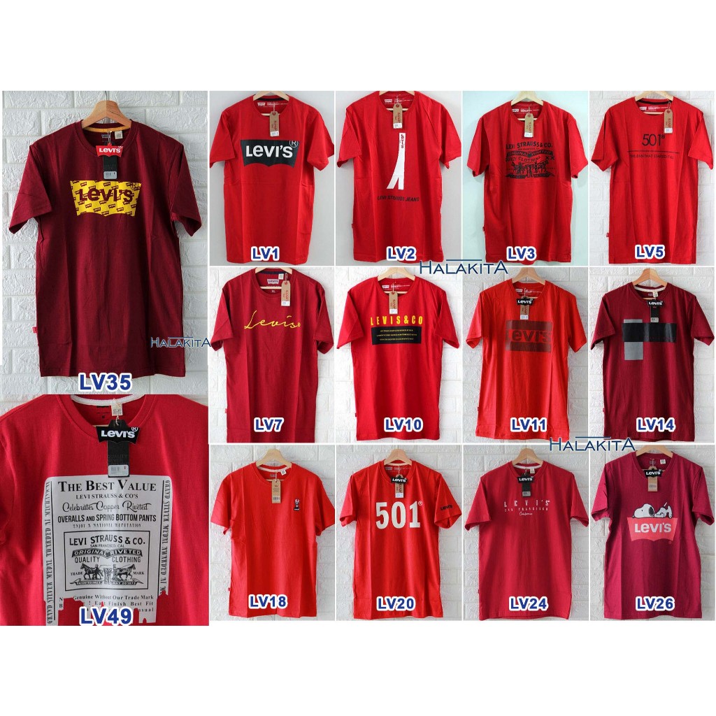 Kaos Pria Branded - Kaos Oblong Pria Import - Edisi Spesial Warna Merah dan Maroon - Kaos Terbaru Wa