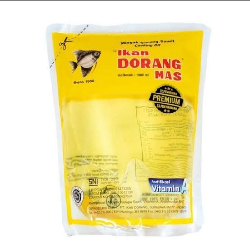 

Minyak goreng ikan dorang premium 1900ml