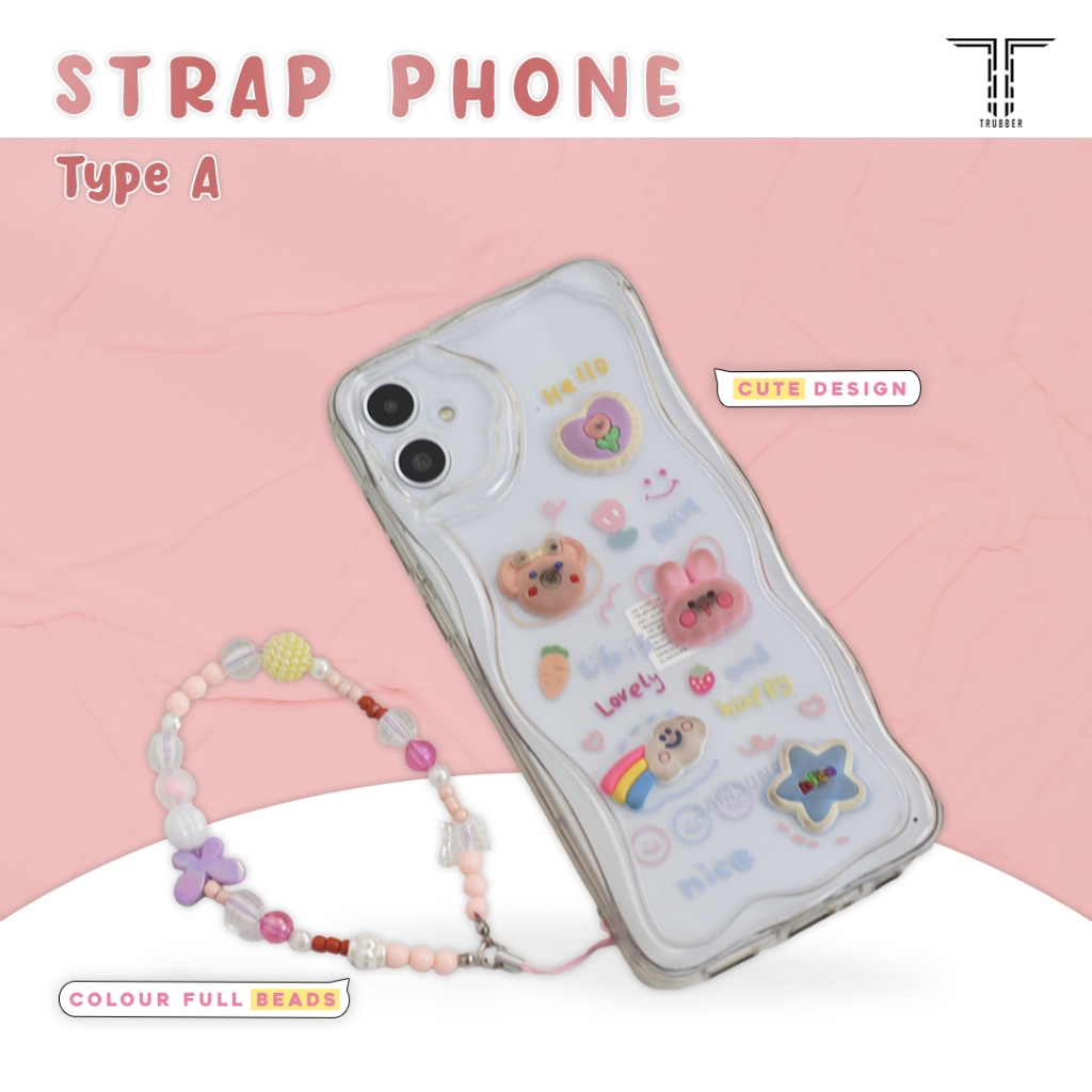 

ID STRAP PHONE AESTHETIC PINK BEADS GANTUNGAN HP BRACELET PHONE STRAP UNIVERAL TALI GANTUNGAN HP