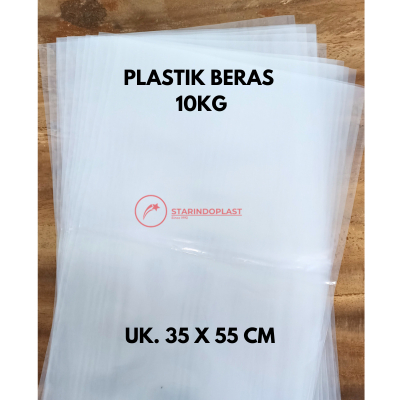 Kantong Kemasan 10kg | Kemasan Plastik Beras 10kg Bahan PE Tebal 08 Starplast