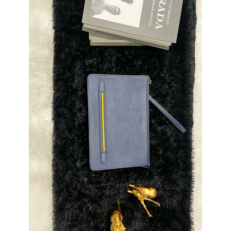 Pedro Men Clutch Navy Blue Ori