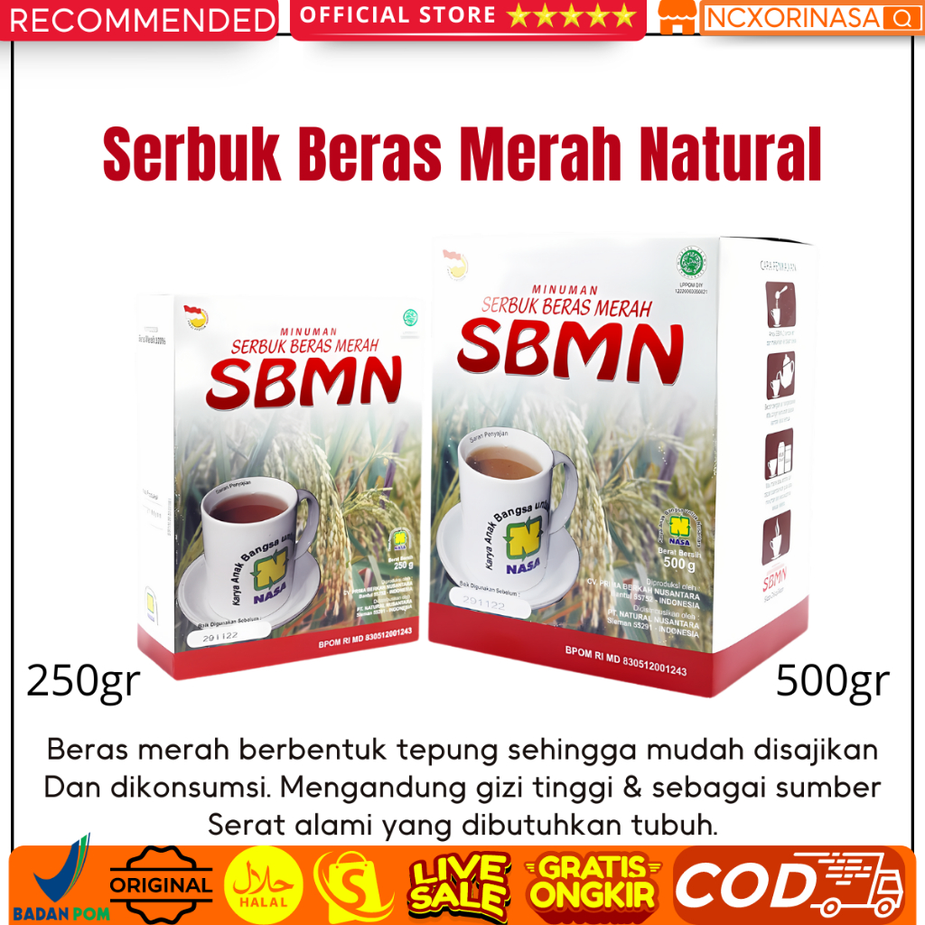 

SERBUK BERAS MERAH NATURAL MURNI TANPA PENGAWET
