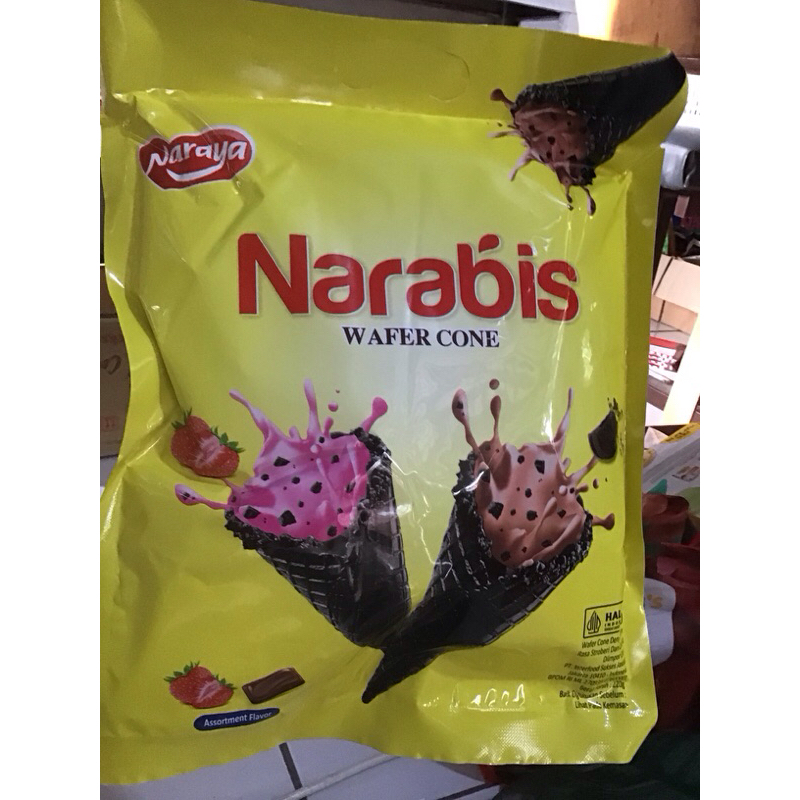 

NARABIS WAFER CONE ASSORTED STRAWBERRY x CHOCOLATE