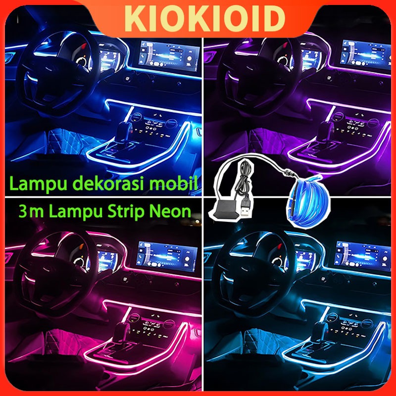 Mobil Suasana Interior Lampu 5V Mobil Led Strip Fleksibel Cahaya Dingin Strip Lampu Dashboard Interi