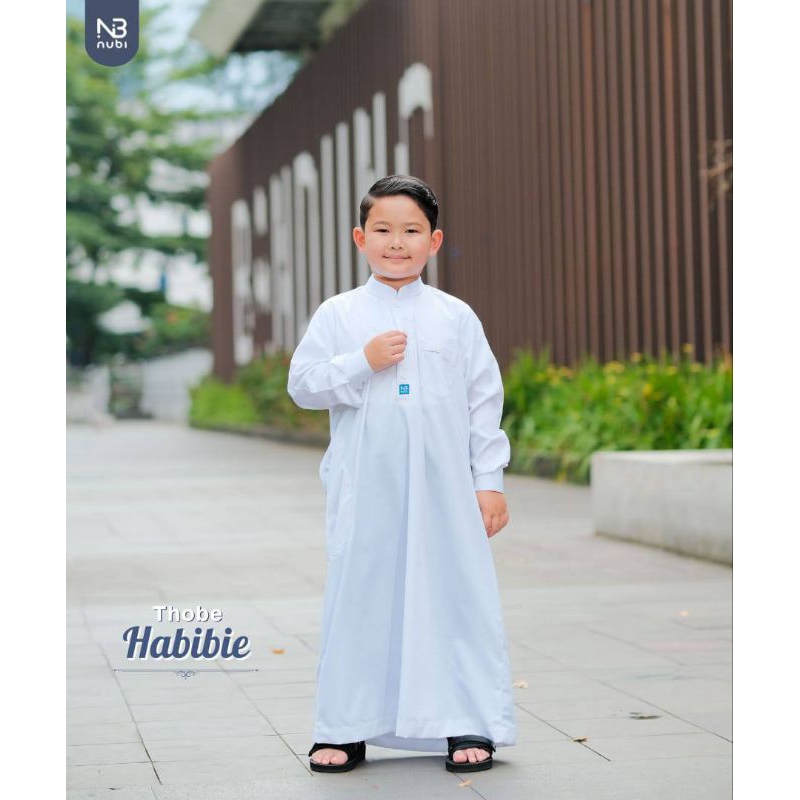 Jubah Gamis Putih Anak Laki Muslim Jubah Thobe by Nubintang