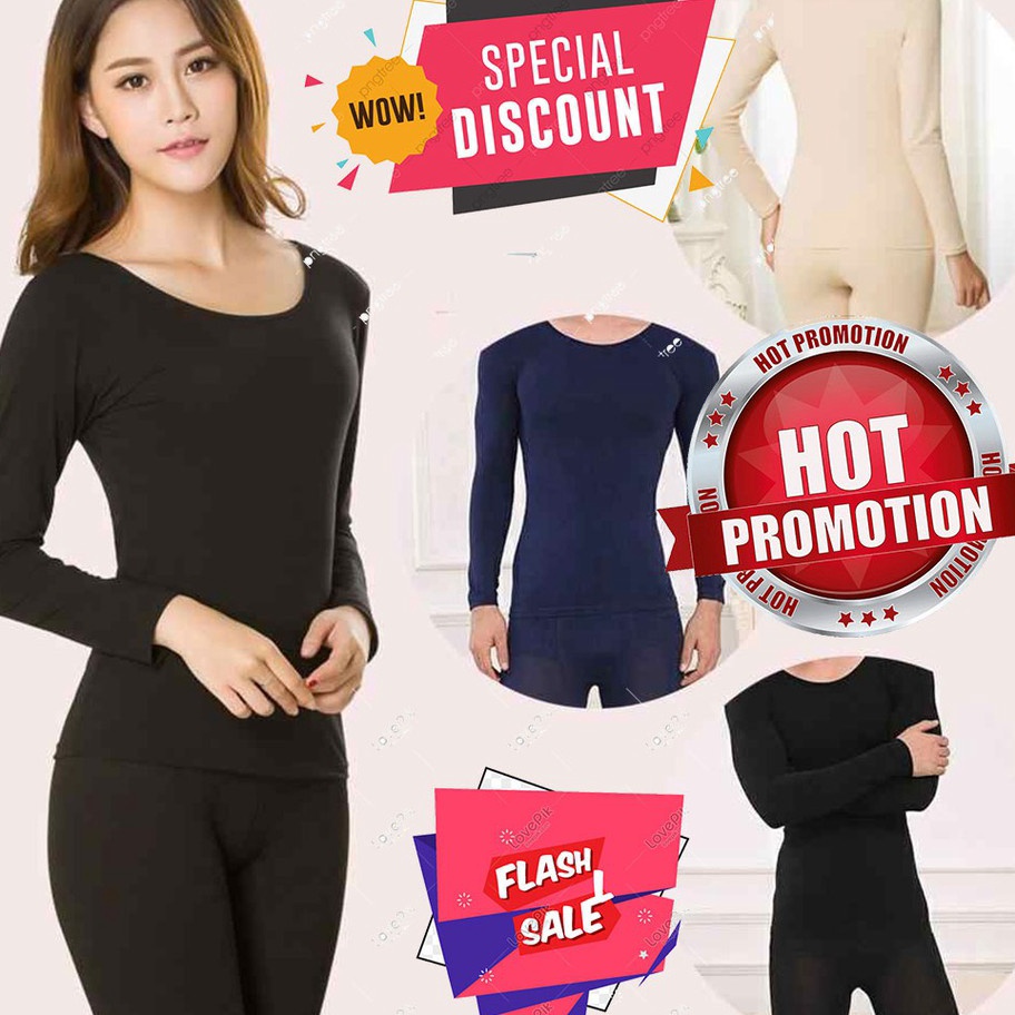 STAR Baju Musim Dingin Longjohn Baju Winter Pakaian Musim Dingin Wanita