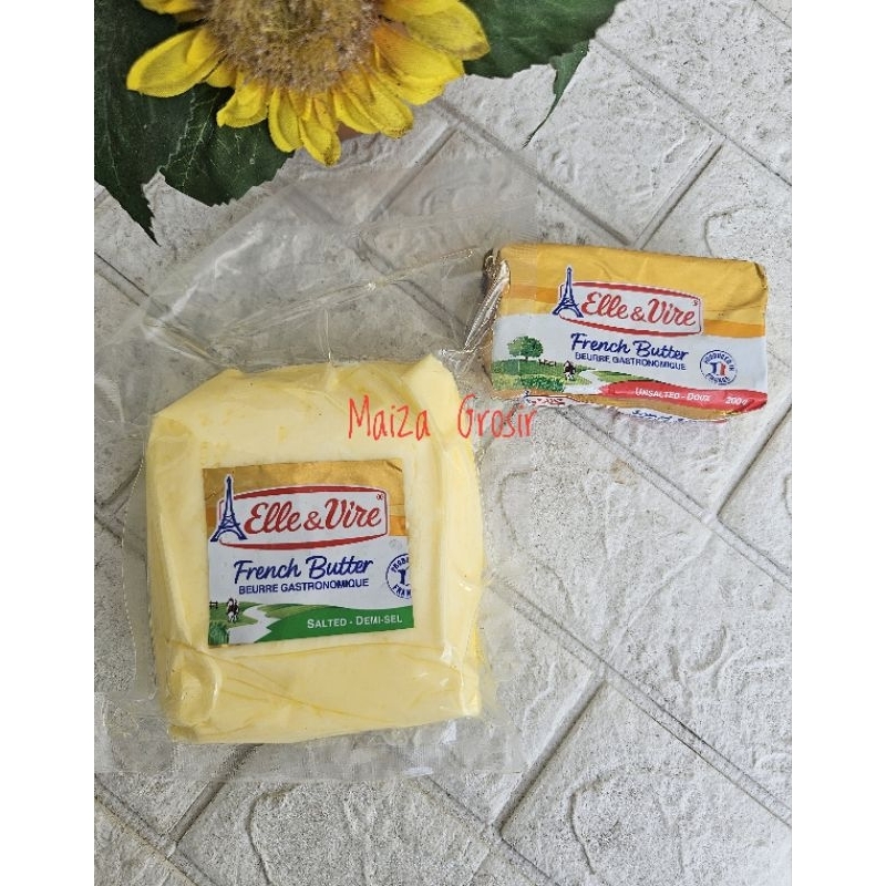 

Butter Elle & Vire Gold Unsalted / Salted kemasan repack 500gr