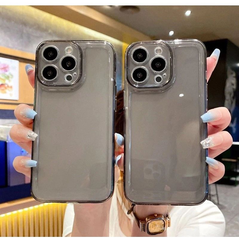 Softcase casing OPPO A57 2022 OPPO A77S silikon bening tarasparan pelindung belakang hp+camera