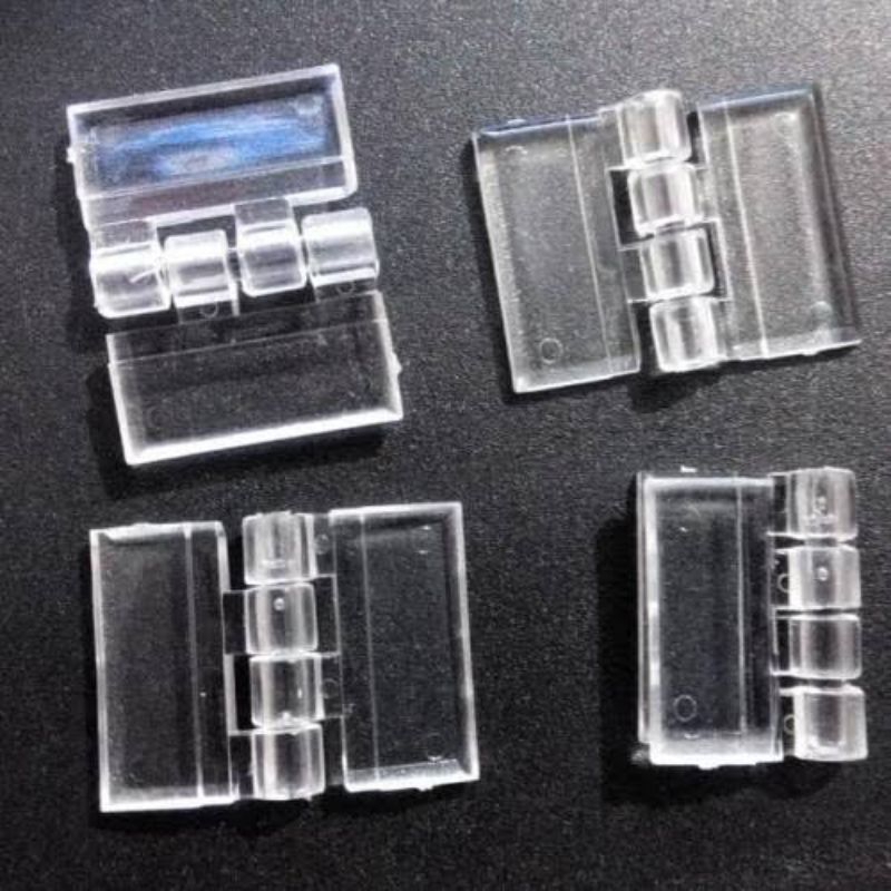 Engsel Akrilik bening ukuran kecil dan besar