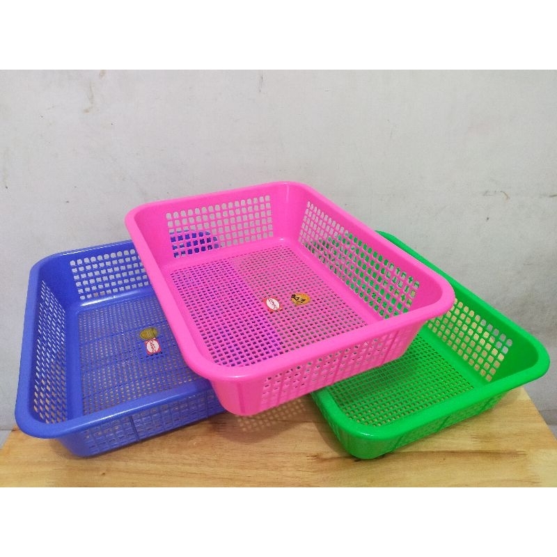 Keranjang Plastik Persegi Shinpo SIP-821L / Bakul Segi Plastik Berlubang / Kalo Petak Berlubang / Ka