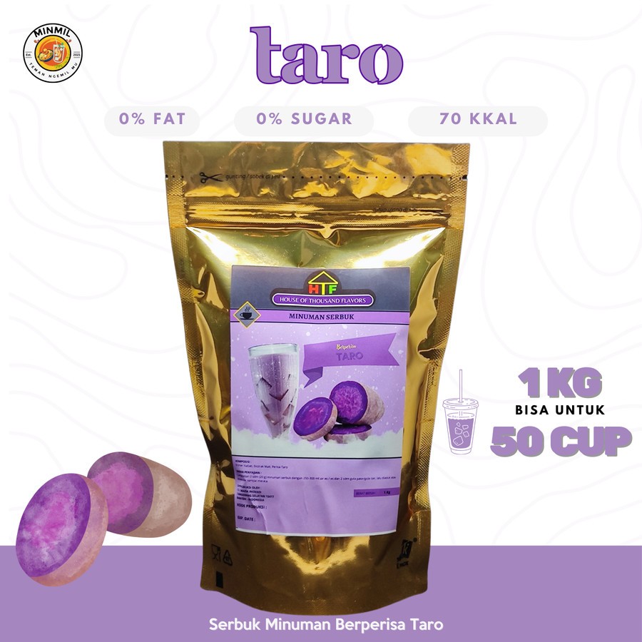 

MINMIL - BUBUK MINUMAN/MINUMAN SERBUK/POWDER DRINK 1KG - TARO PREMIUM ORIGINAL TANPA PEMANIS BUATAN