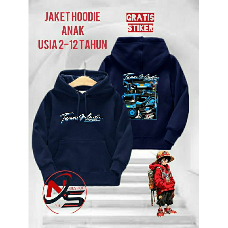 SWETER HOODIE ANAK BUS TUAN MUDA SWEATER HOODIE ANAK USIA 2 3 4 5 6 7 8 9 10 11 12 TAHUN JAKET DISTR