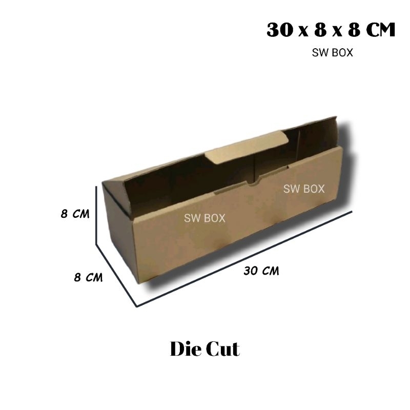 

Kardus Ukuran 30x8x8 CM Die Cut untuk packing DC