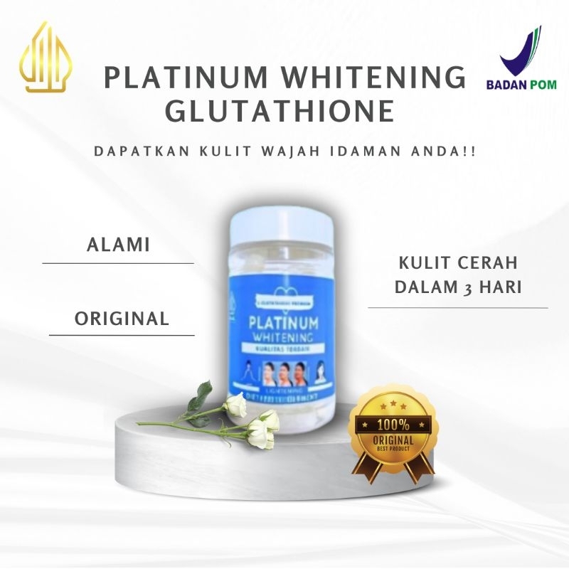 Pemutih Badan Ampuh PLATINUM WHITENING Glutathione Collagen Infus Whitening