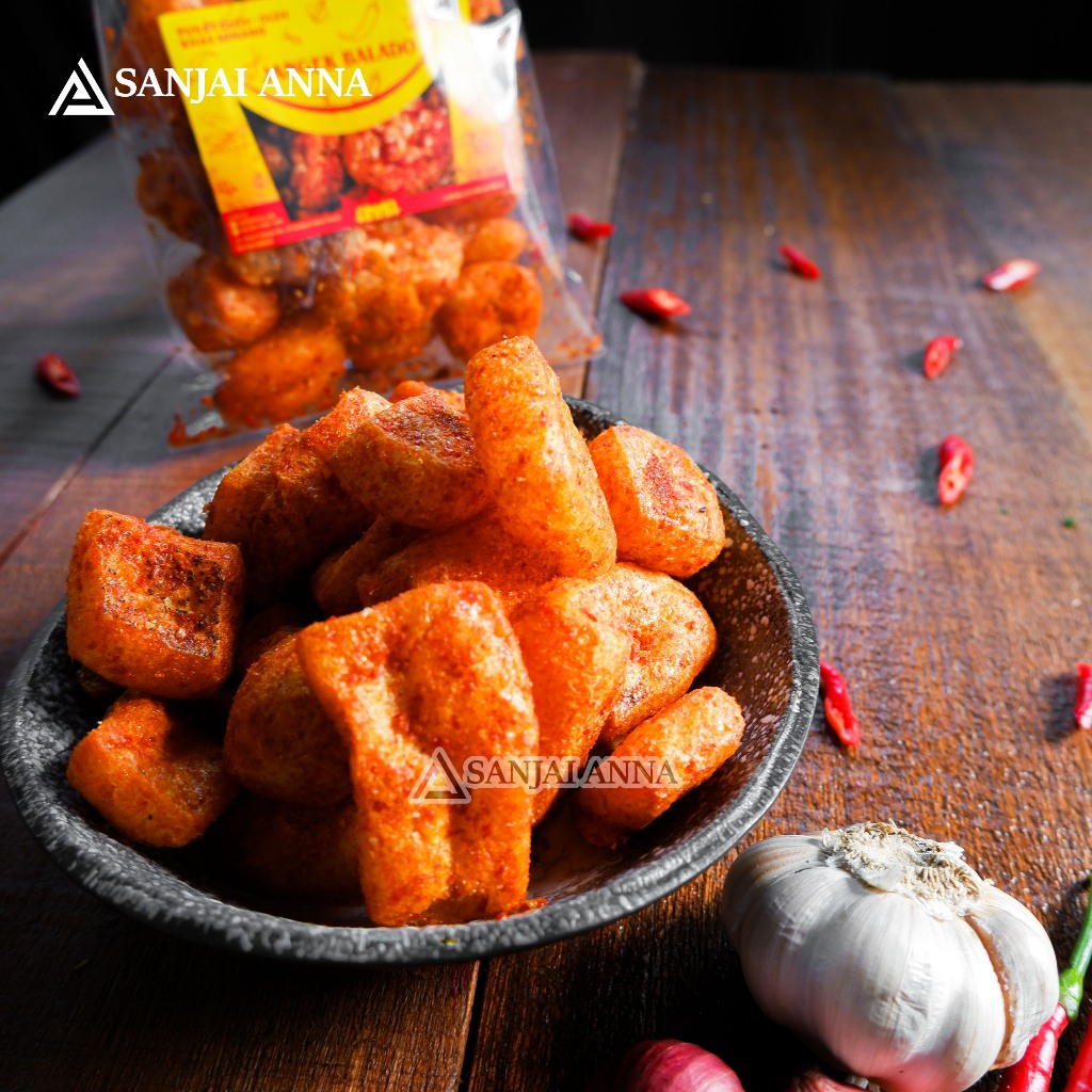 

KERUPUK JANGEK BALADO / KERUPUK KULIT BALADO ANNA 80 GR