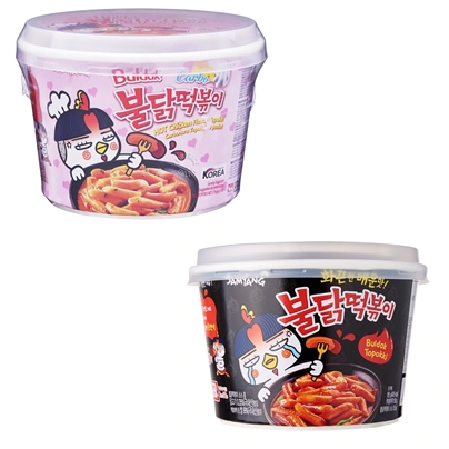 

Samyang Hot Chicken Instant Topokki (Carbonara, Spicy Chicken)
