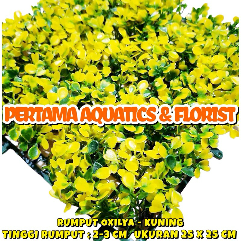 RUMPUT OXILYA WARNA Ukuran 25X25 Cm/ Rumput Artificial/ Daun Artificial/ Daun Rambat Artificial/ Bun