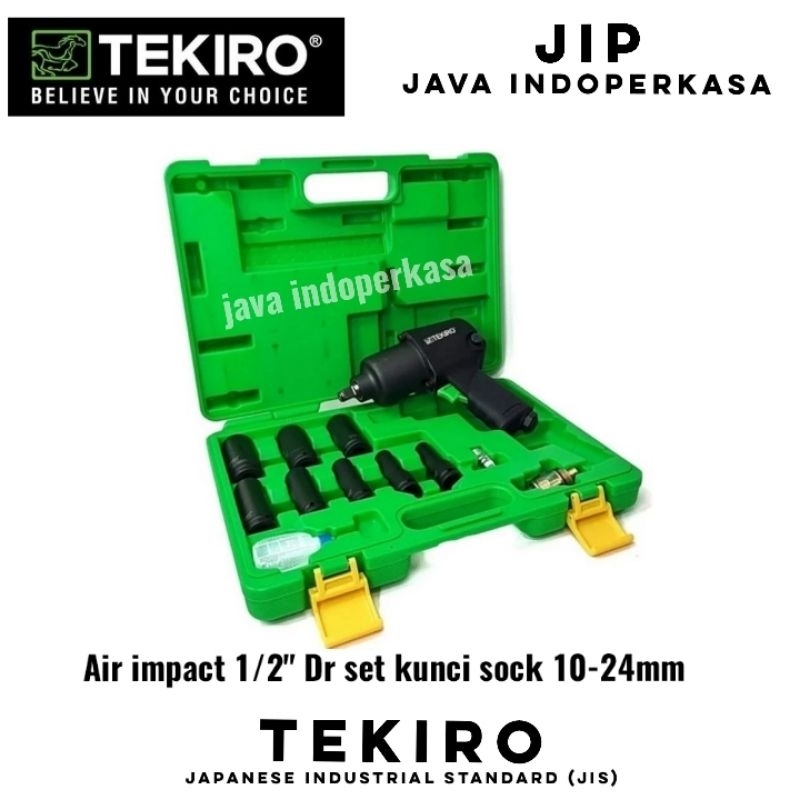 TEKIRO AT-AI1733 AIR IMPACT 1/2" Dr SET 12 PCS TWIN HAMMER + MATA SOK