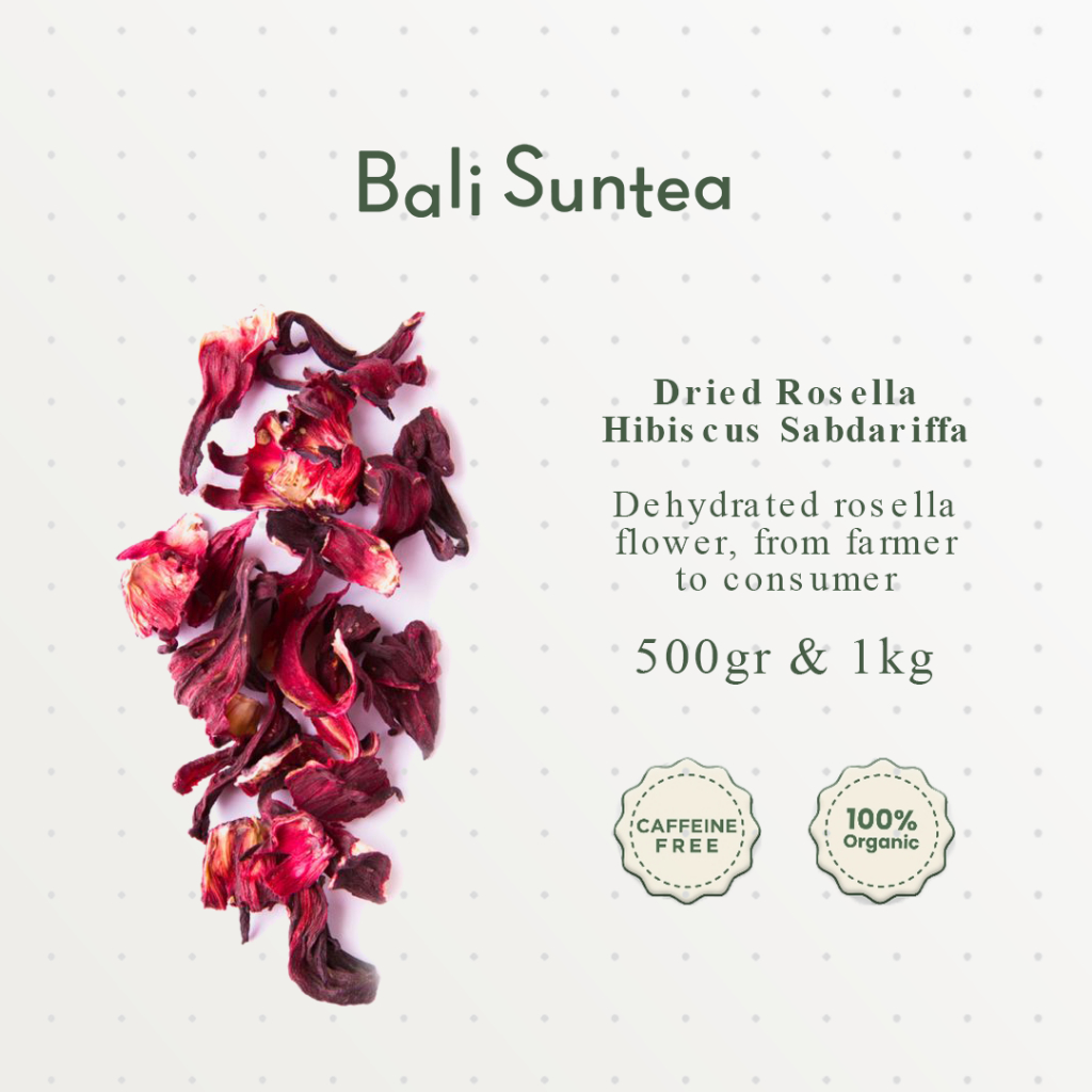 

Dried Rosella Flower / 500 gram & 1kg | Teh Herbal Bali Suntea