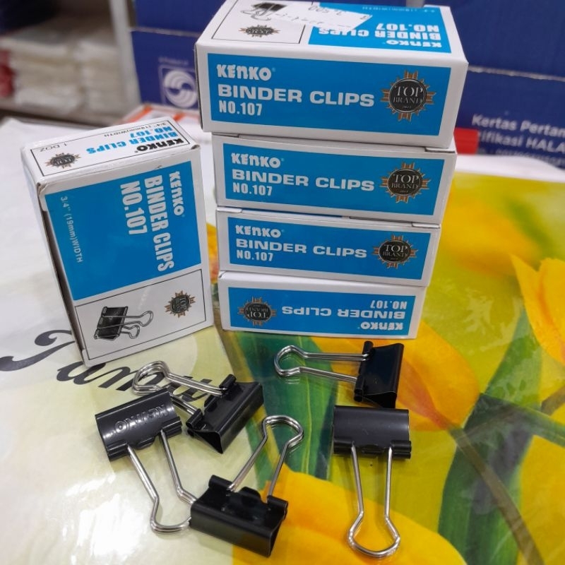 

BINDER CLIP KENKO NO.107 PENJEPIT KERTAS ATAU DONKUMEN
