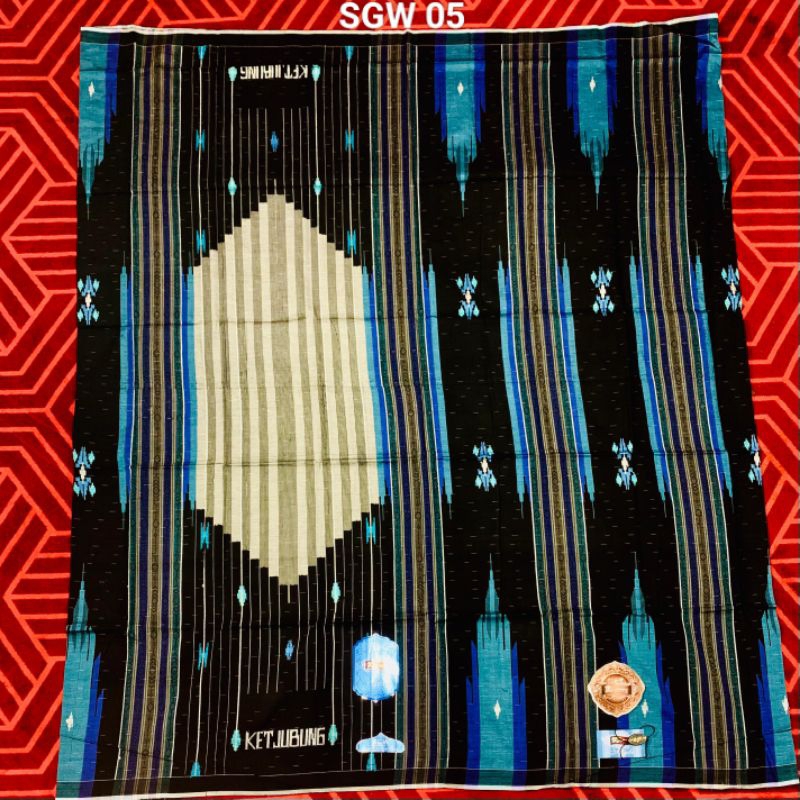 Ketjubung sgw red/blue songket gunung warna