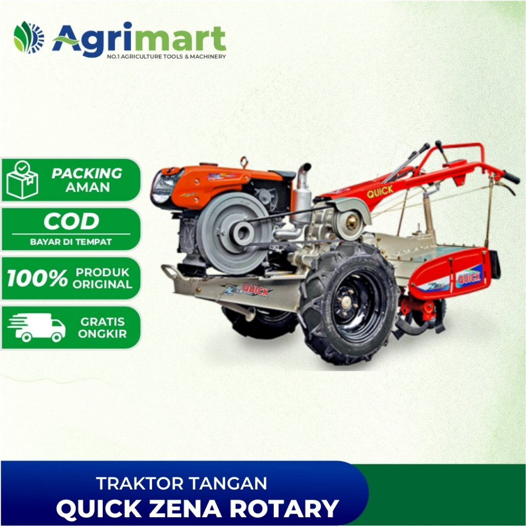Traktor Tangan Quick Zena Rotary Hand Tractor Mesin Bajak Sawah