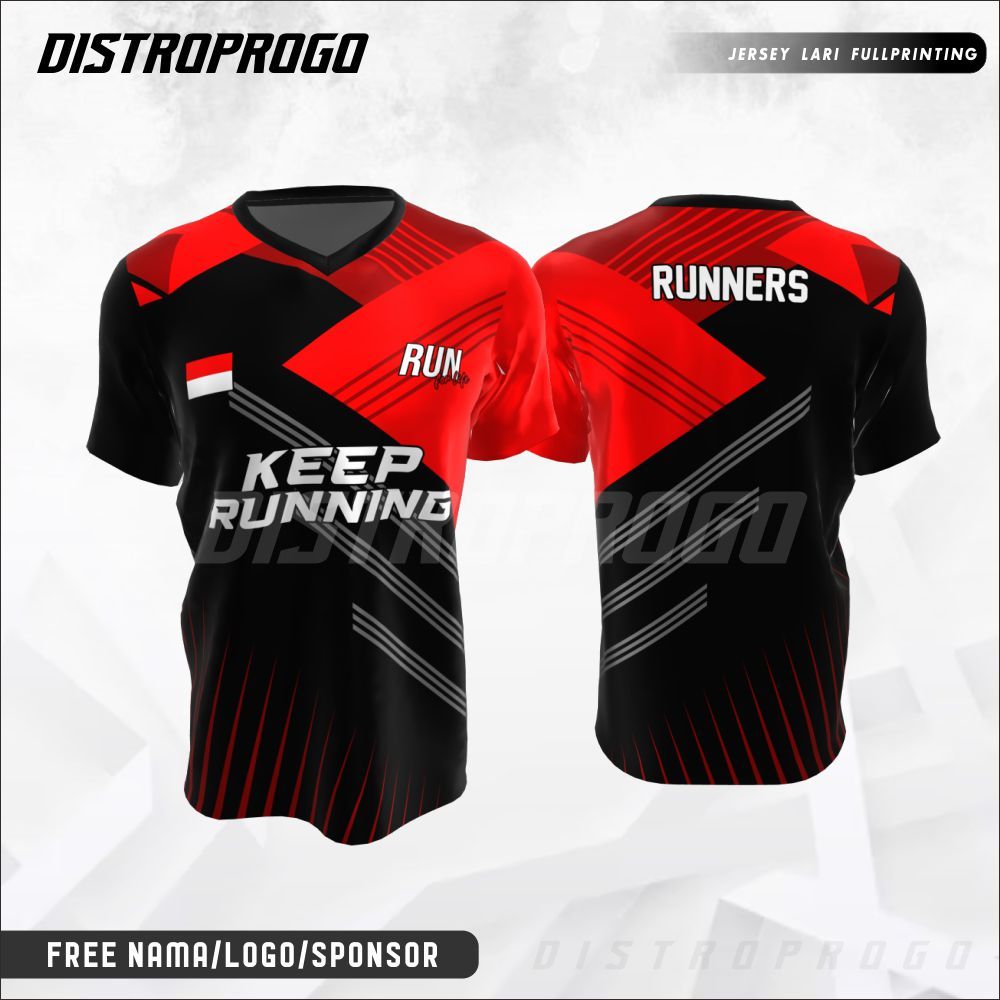 Jersey Baju Pelari Indonesia 192 - Custom Fullprint Dryfit Premium Kaos Olahraga Running Pria Wanita