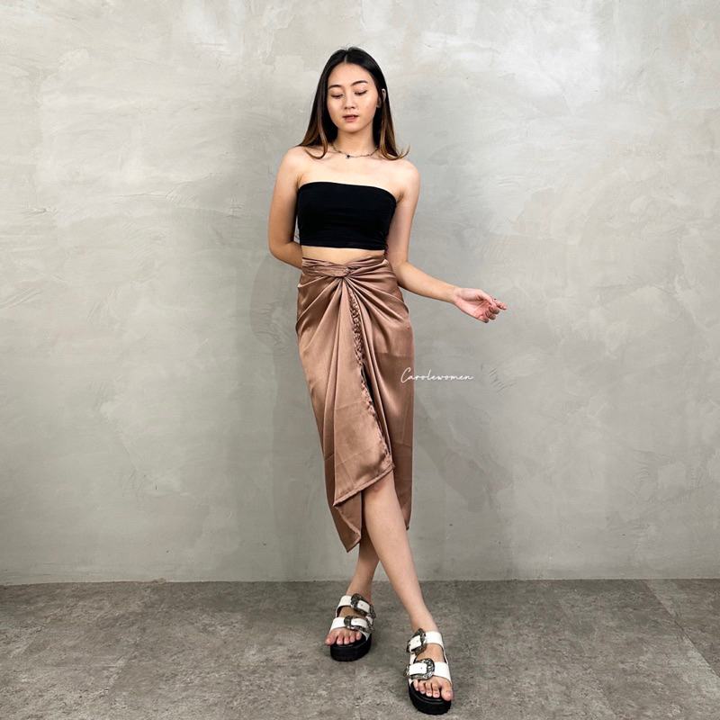 KYO WRAP SKIRT -  Rok Panjang Wanita Rok Pantai Bawahan Bali Wanita Outfit Bali