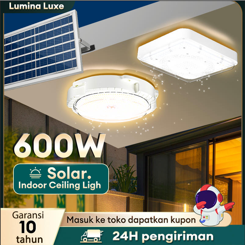 Mitsuyama_ Lampu Tenaga Surya Solar Plafon Rumah Lampu Led Kamar Lampu Langit-Langit Led Surya