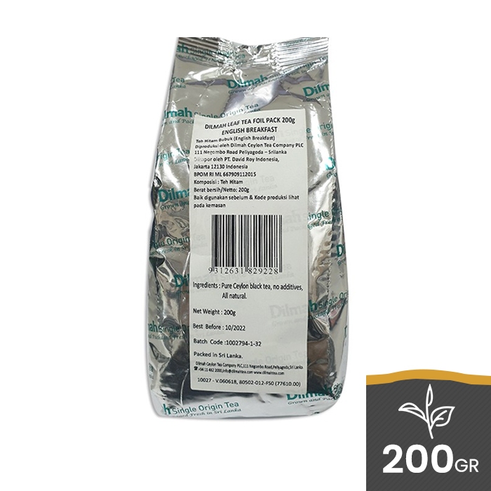 

Dilmah Leaf Tea Foil Pack English Breakfast - Loose Tea Daun Teh Kering 200gr