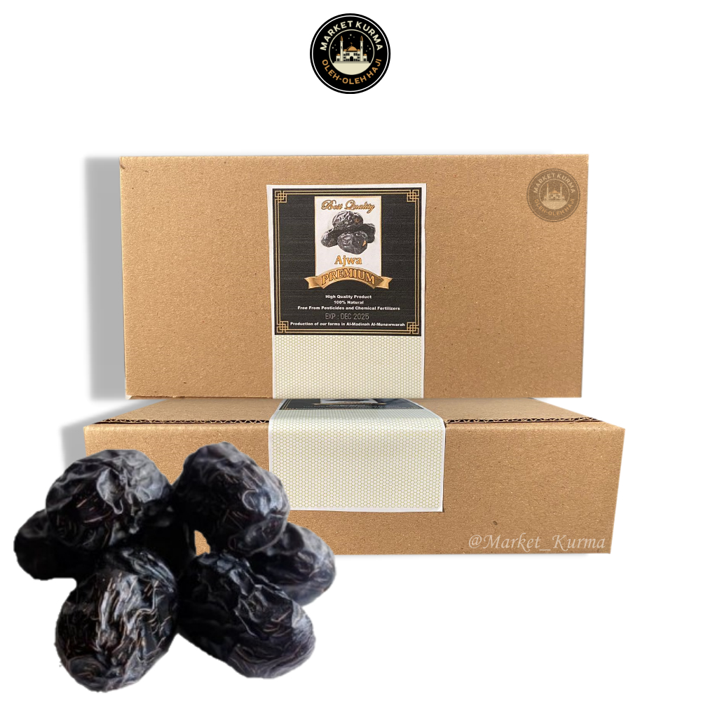 

Kurma Ajwa [500gr] | Kurma Ajwa Original Premium [Kemasan DUS COKLAT]