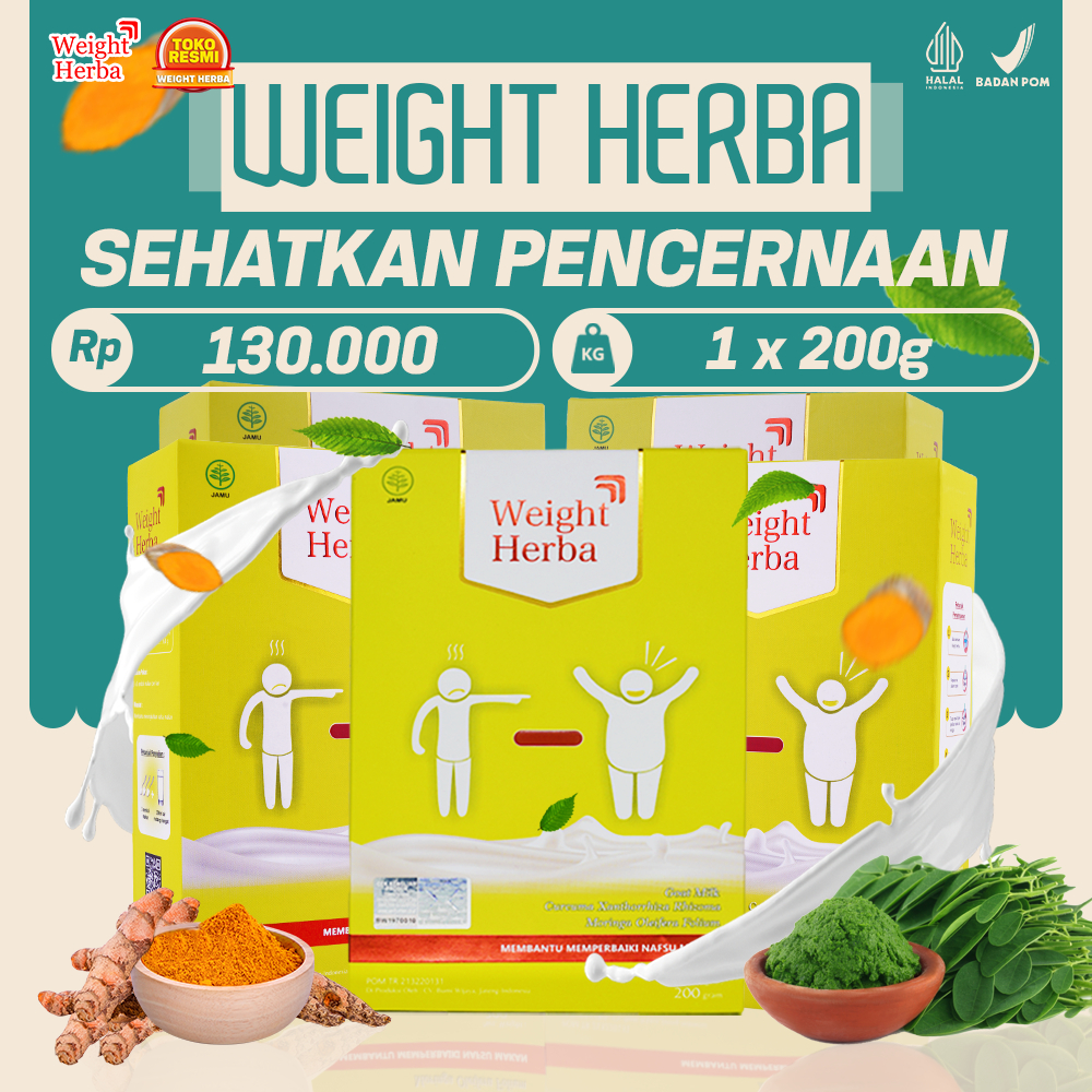 

Weight Herba - Susu kambing Etawa Penambah Berat Badan Secara Alami Tanpa Efek Samping Isi 200 Gram