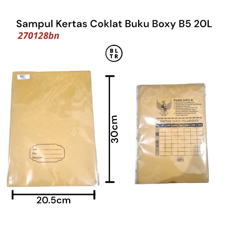 

PAK//SAMPUL KERTAS COKLAT BUKU BOXY B5 20 LEMBAR 270128//NEW ORIGINAL