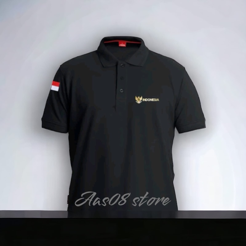 polos shirt Garuda + Bendera indonesia bordir •kaos kerah bordir•kaos polo •bordir •Garuda indonesia