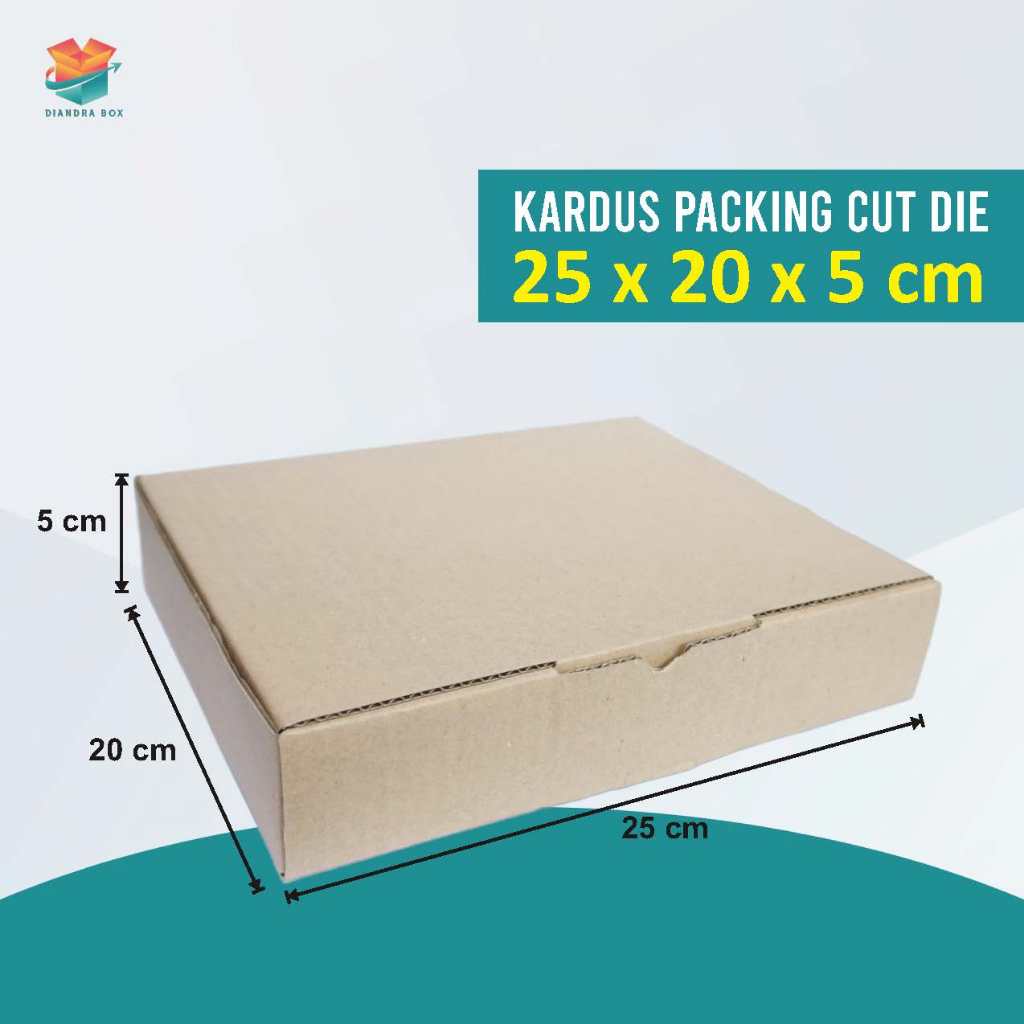 

Kardus Box Packing Hampres 25 x 20 x 5 cm | Fluteseal Big Box | Cut Die | Type Earlock System