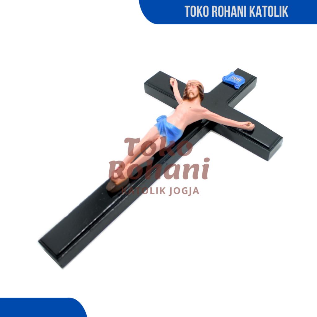 PROMO SALIB DINDING 30 CM (HITAM) / SALIB DINDING KATOLIK / SALIB GANTUNG KRISTEN / SALIB KAYU