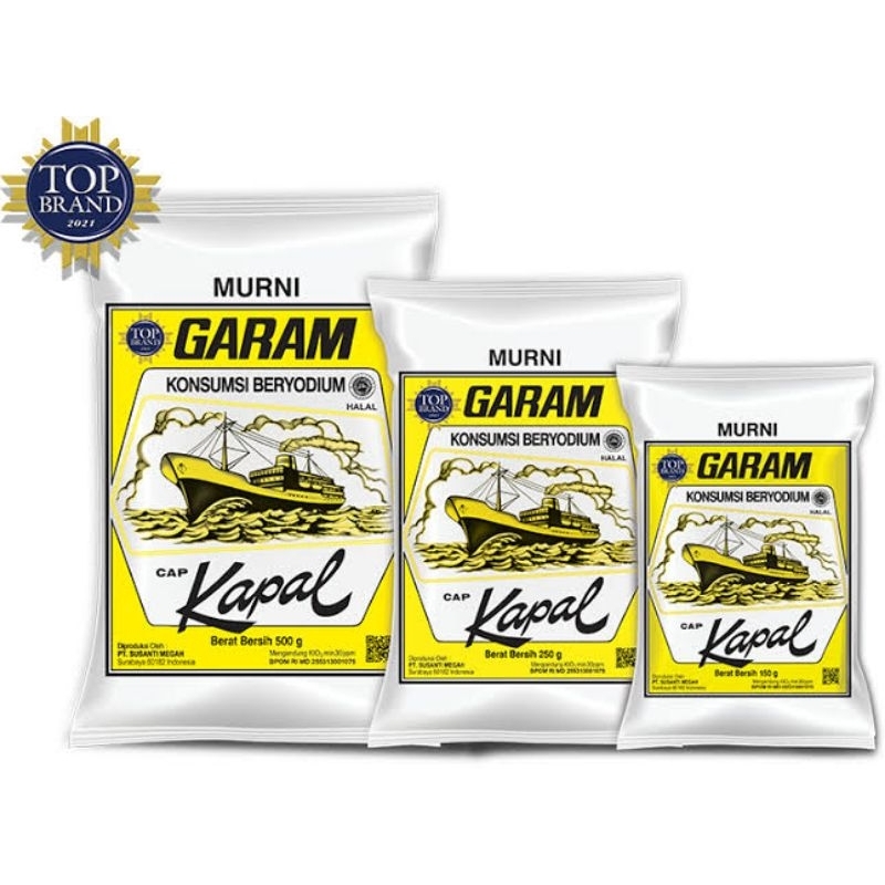 

Garam Cap Kapal Kemasan 250gr 4pcs