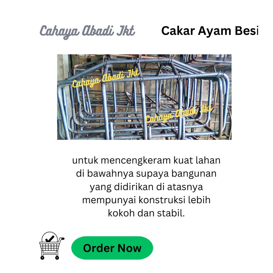CAKAR AYAM 40X40CM BESI 8MM