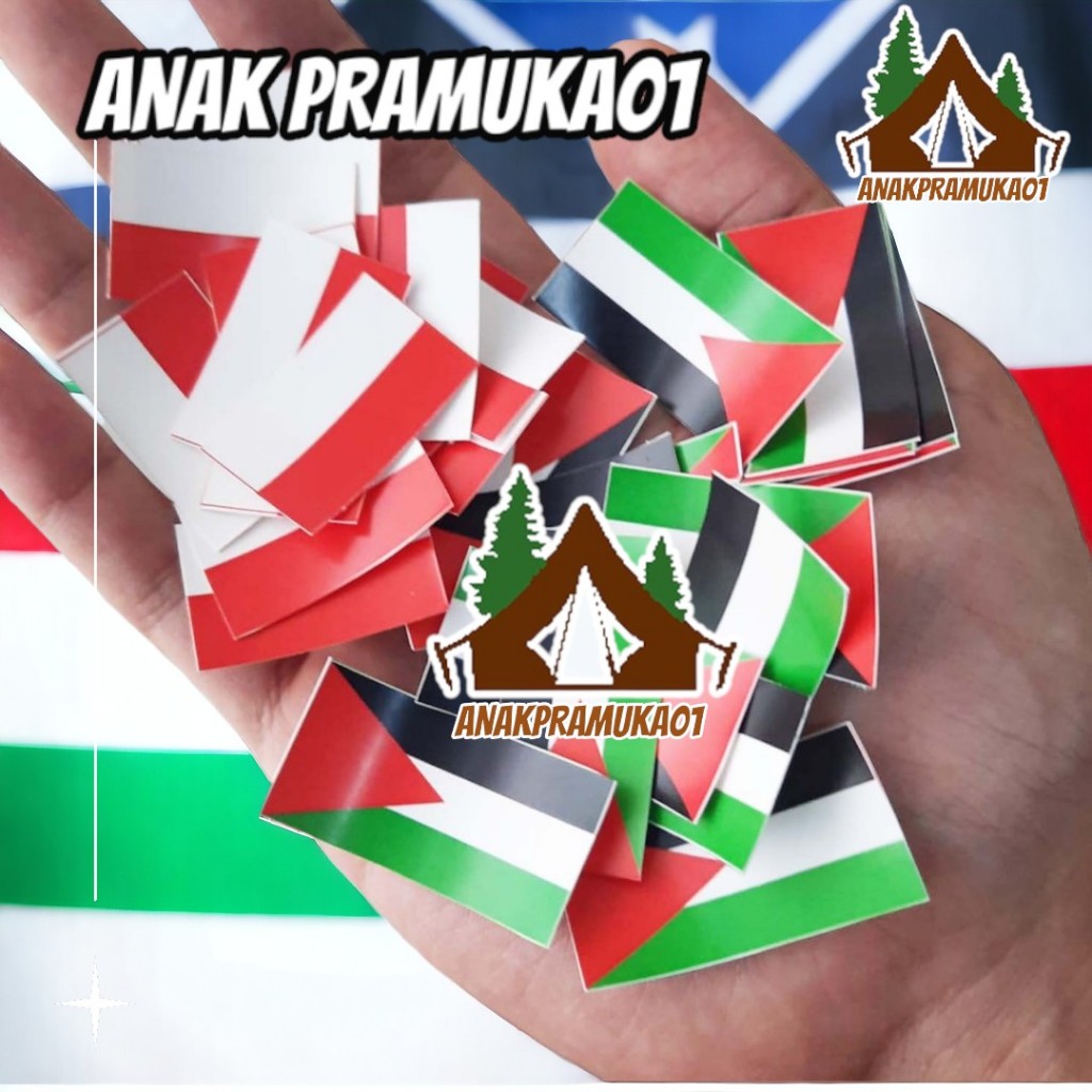 

Stiker pipi 2,5 x 4 cm palestina dan merah putih