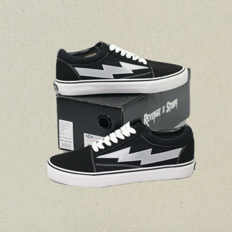 Revenge x Storm Classic in 3M Reflective,Black,Blue and Red Sepatu Pria dan Wanita Original
