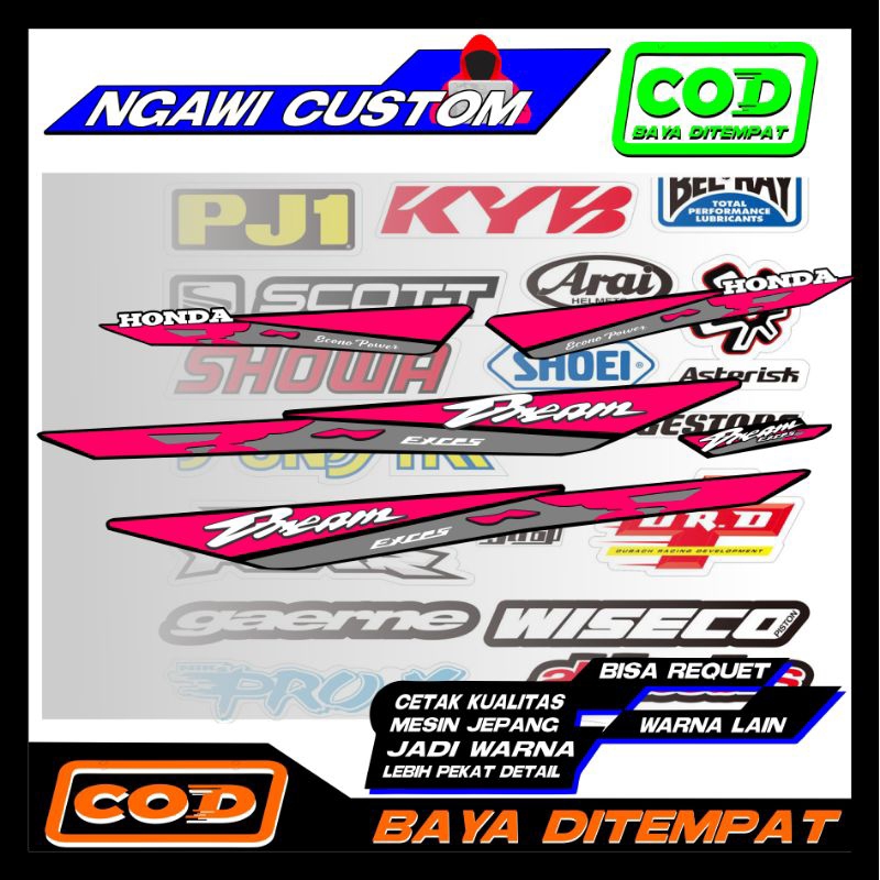 striping Honda Astrea grand terbaru custom