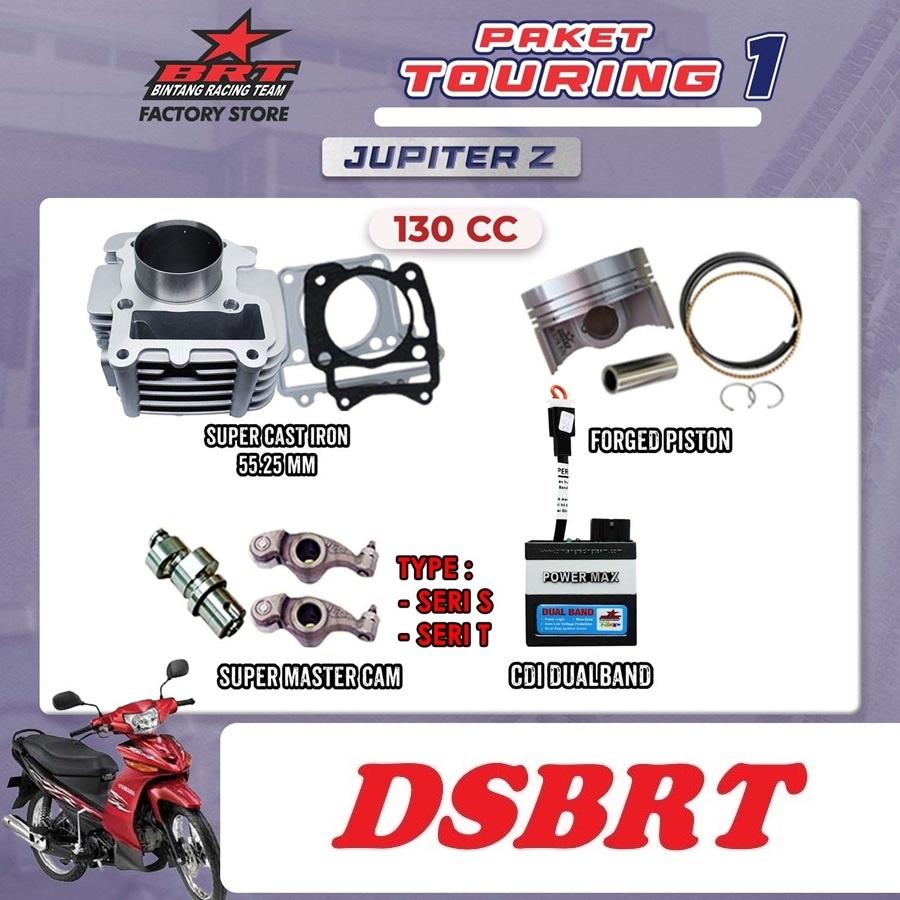 PAKET BORE UP BRT JUPITER Z Vega R Blok Cam Noken As CDI DUALBAND BRT Jupiter Z 110 Vega R New 130cc